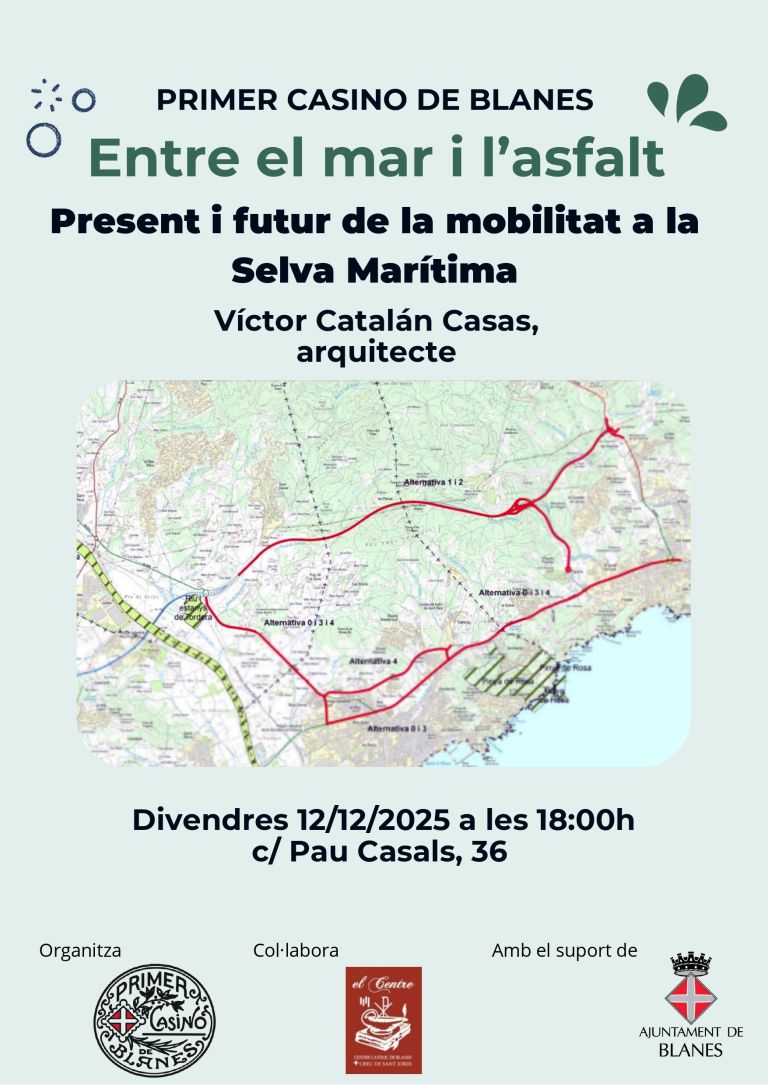 Conferència: “Entre el mar i l’asfalt. Present i futur de la mobilitat a la Selva Marítima”