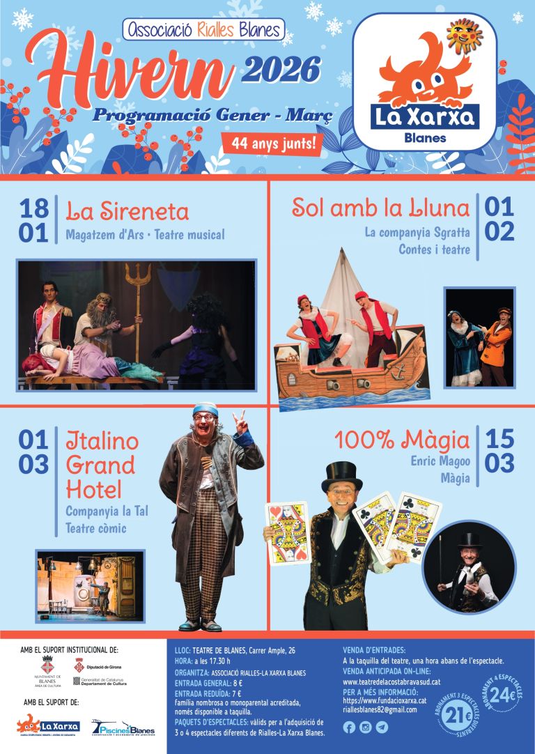 Programació Hivern 2026 – Associació Rialles Blanes