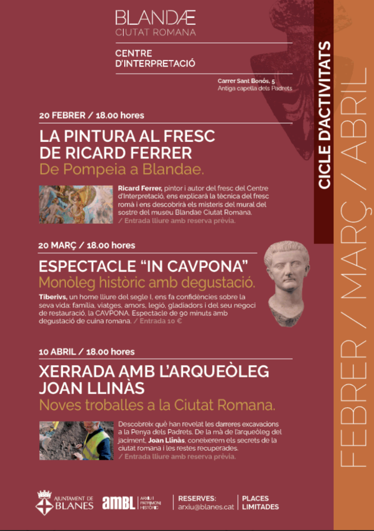 Conférence avec l’archéologue Joan Llinàs: « Noves troballes a la Ciutat Romana »