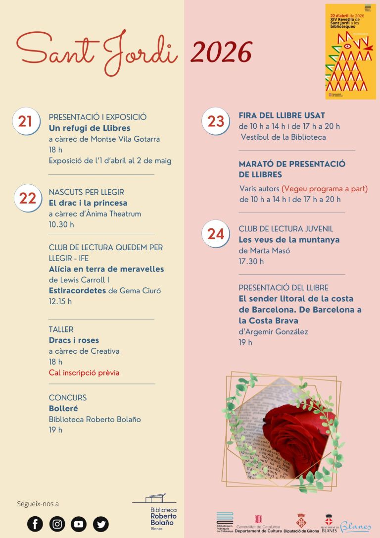 Sant Jordi: Marató de presentació de llibres