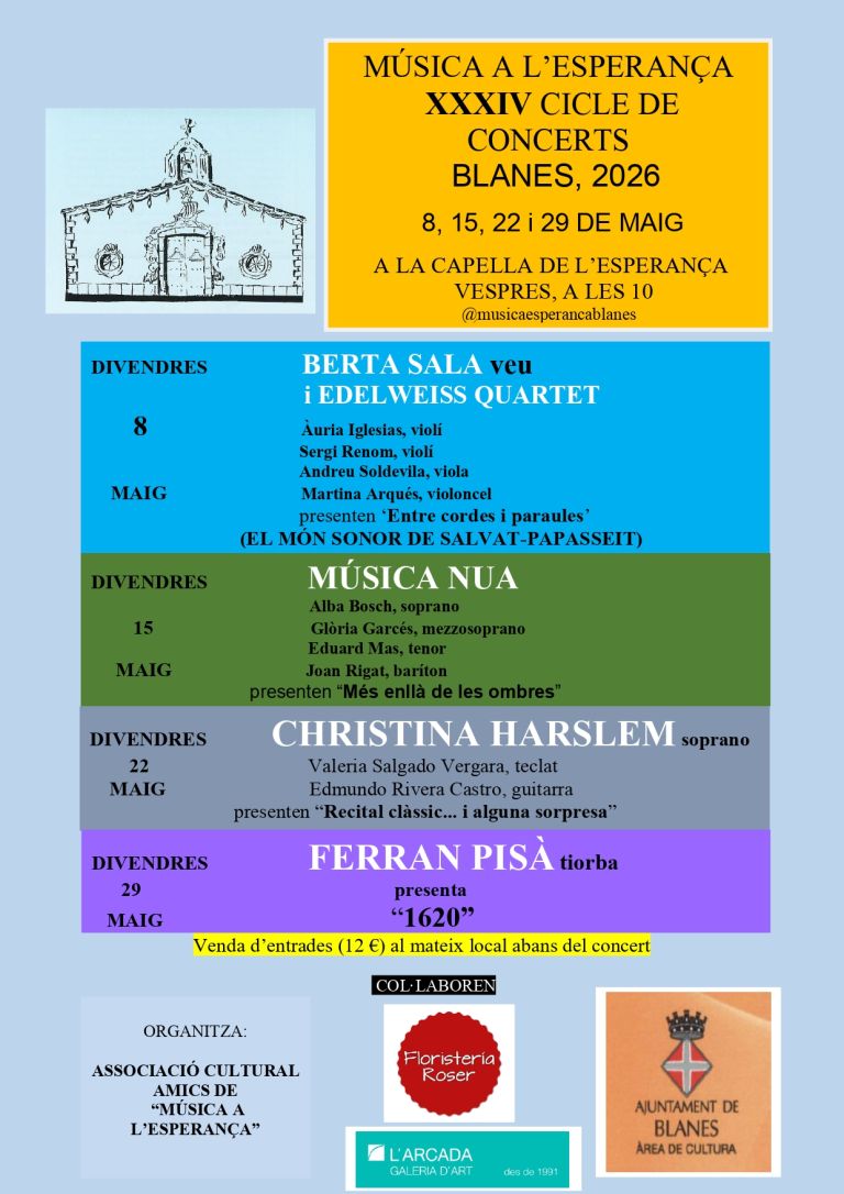 Música a L’Esperança: XXXIV Cicle de concerts