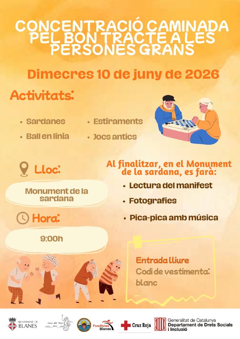 Concentració caminada pel bon tracte a les persones grans